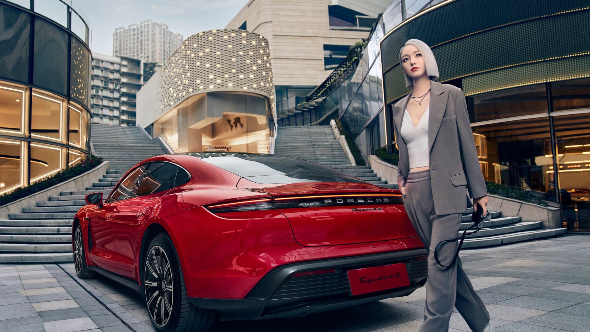 Ayayi, Virtual Influencer by iMaker, Taycan 4S, 2022, Porsche AG