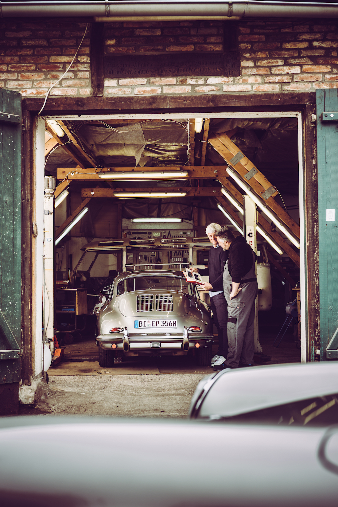 Peter Ellinghorst, Peter Neitzel, (l-r), Porsche 356 C, 2023, Porsche AG