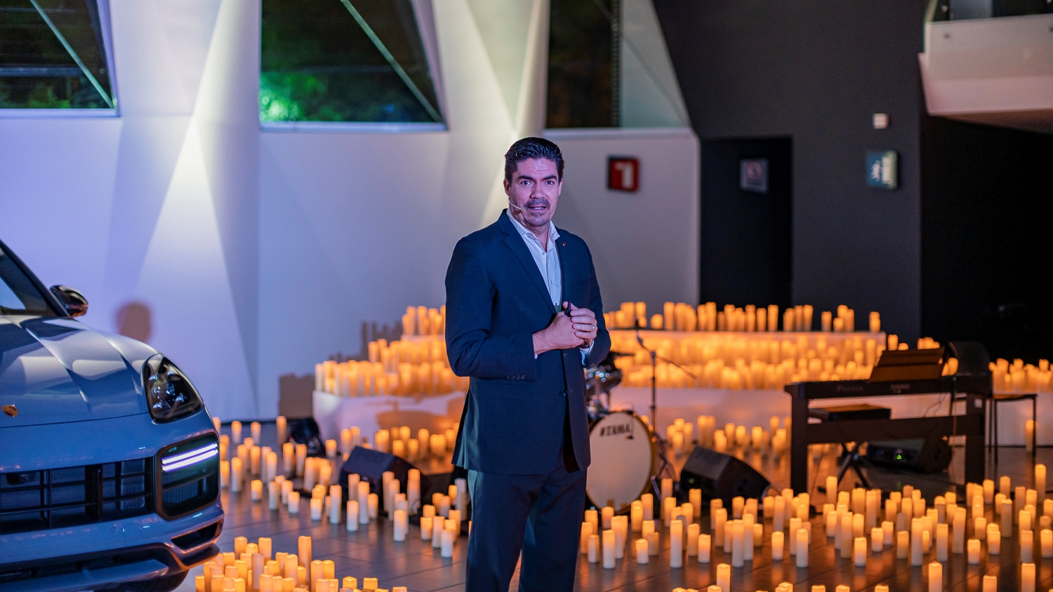 Camilo San Martín, Director General de Porsche de México, en la presentación del Cayenne Turbo GT, 2022.