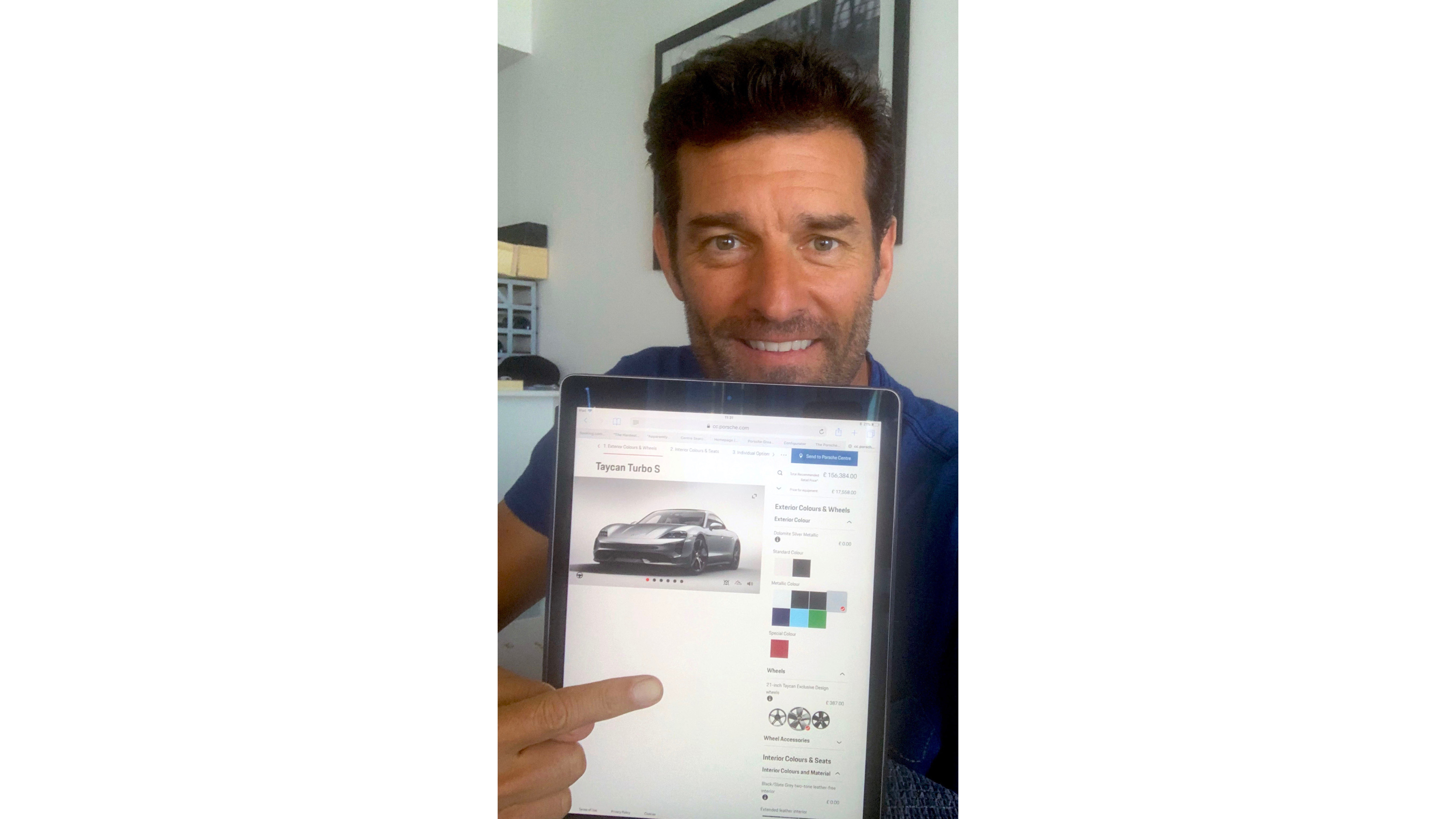 Mark Webber, Taycan Turbo S, Porsche Car Configurator, 2020, Porsche AG