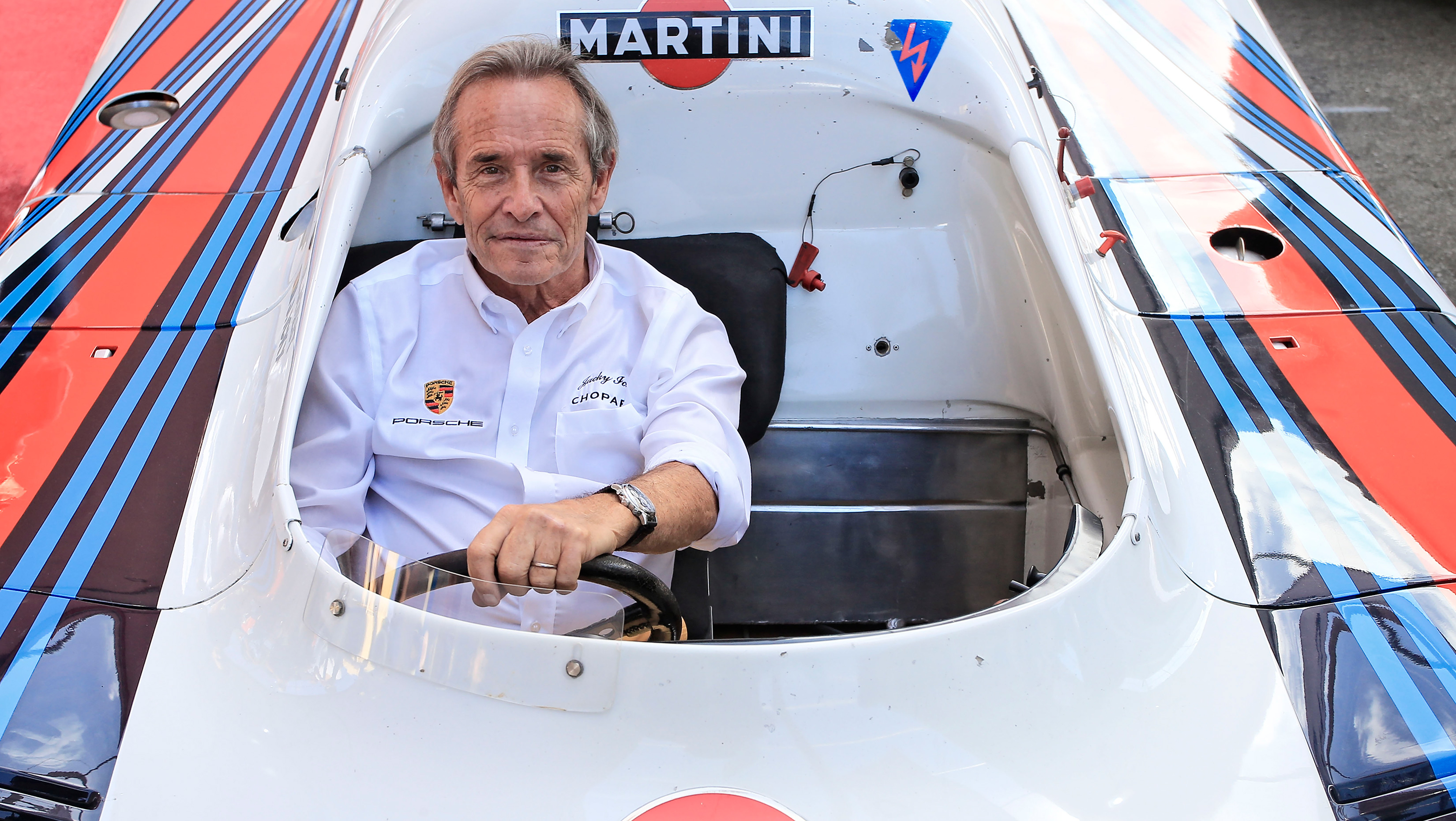 Jacky Ickx, legendario piloto de Porsche, Rennsport Reunion VI, WeatherTech Raceway Laguna Seca, California, 2018, Porsche AG