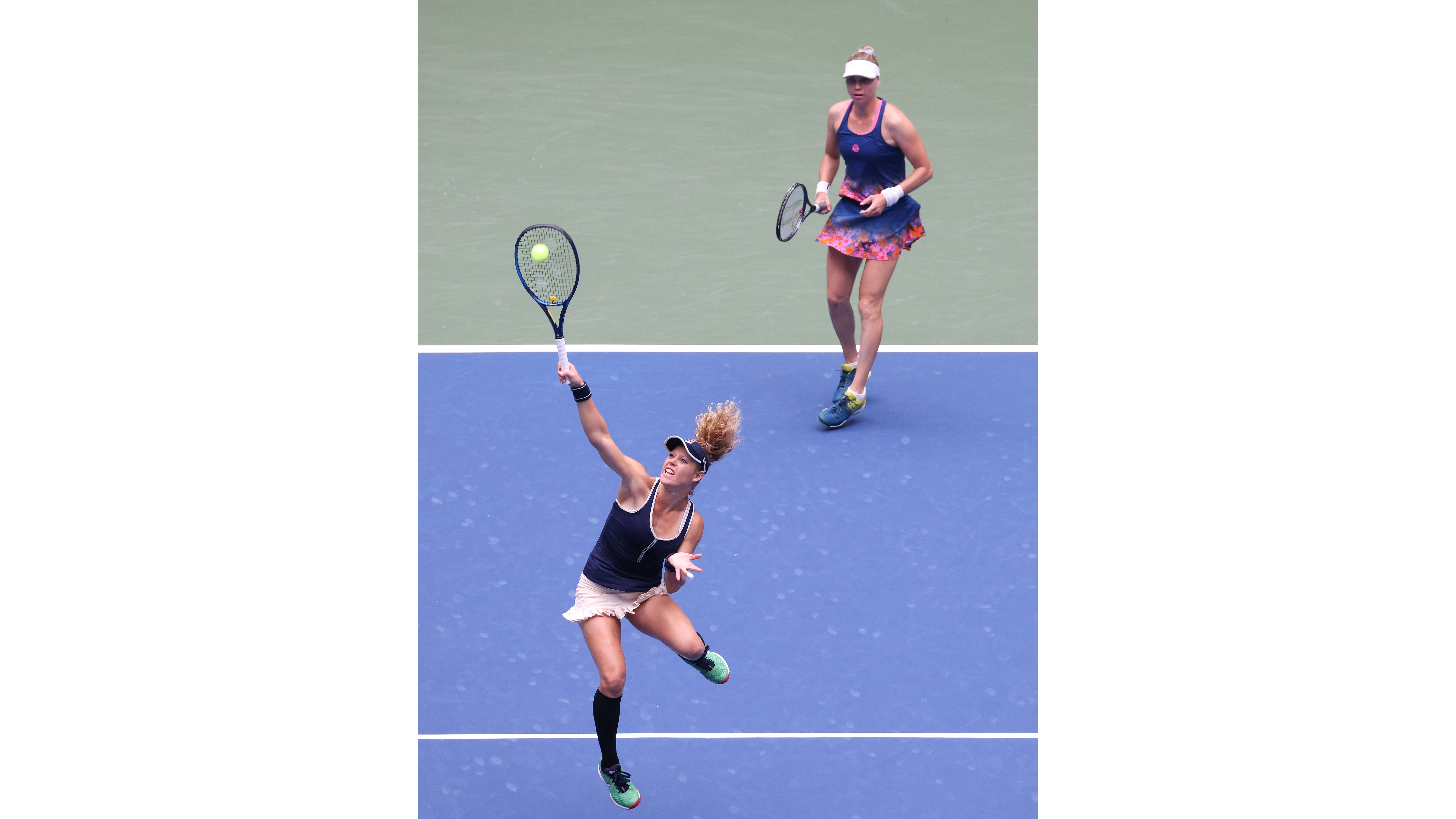 Laura Siegemund (Porsche Team Germany/r), Vera Zvonareva, double winners, US Open, 2020, Porsche AG