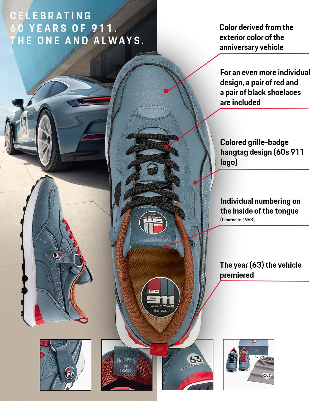 Porsche x Puma Heritage Design Sneaker 60 Years Porsche 911 Edition, 2023, Porsche AG